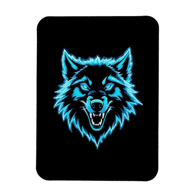 Ímã Lobo Neon (Vertical)