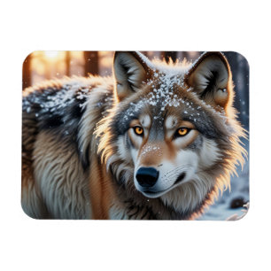 Ímã Lobo selvagem no inverno
