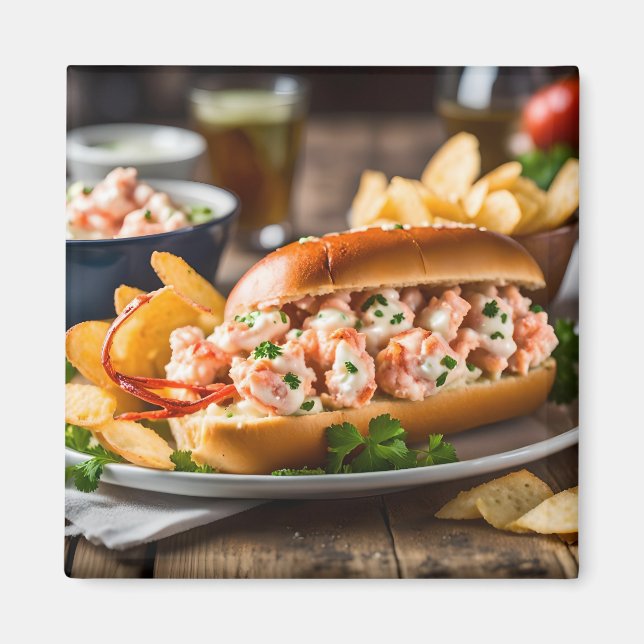 Imã Lobster Roll And Potato Chips (Frente)