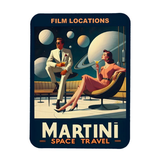 Ímã Locais de filmagem dos pôsteres de viagem espacial (Vertical)