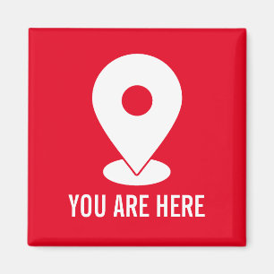 Imã Local Pin, Você Está Aqui Design Moderno