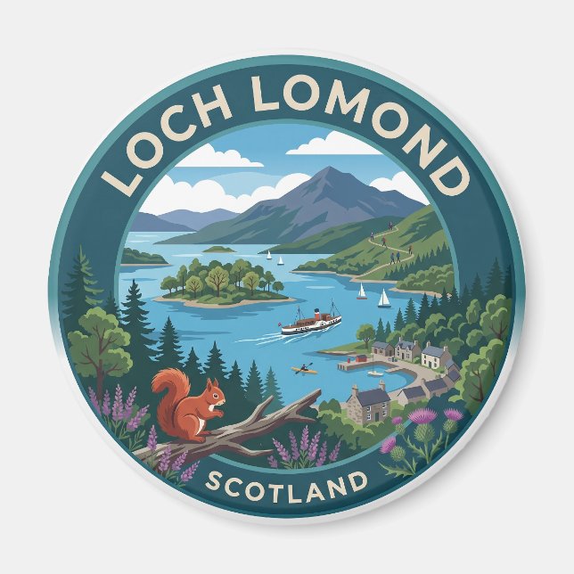 Imã Loch Lomond Escócia (Frente)