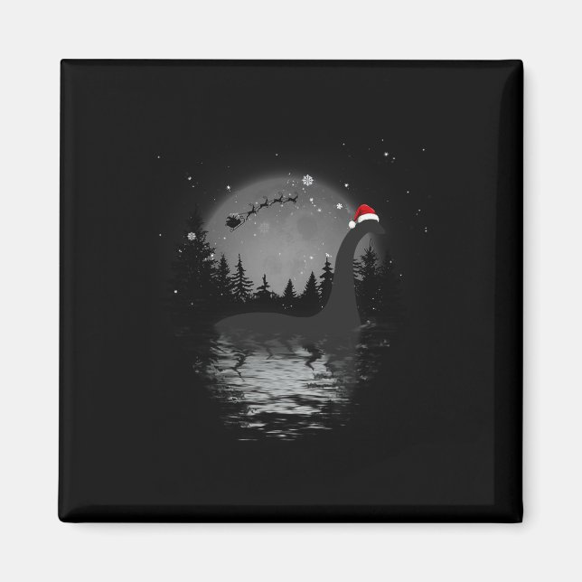 Imã Loch Ness Monster Natal Cheio Nessie Xmas (Frente)