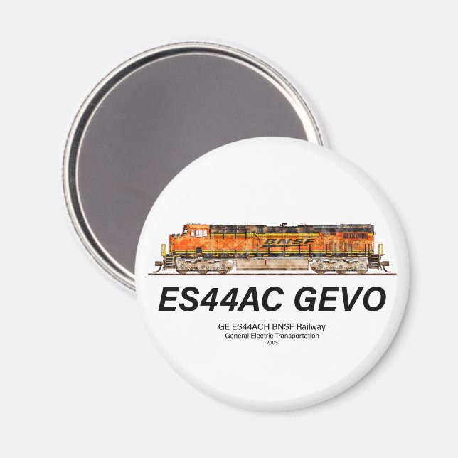 Imã Locomotiva GEVO GE ES44AC. comboio de mercadorias  (Front/Back)