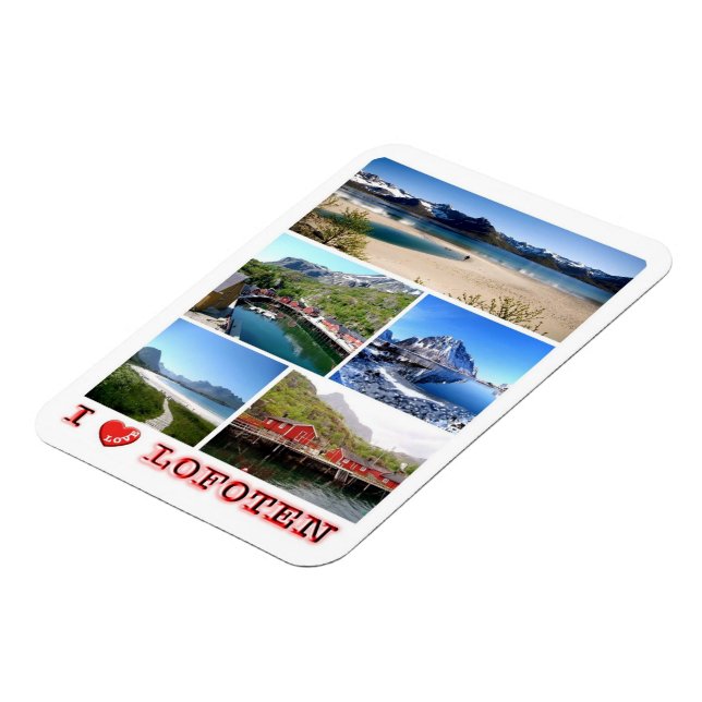 Ímã Lofoten - I Love - Norway - Magnet (Left Side)