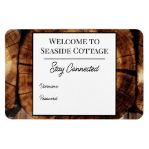 Log Cabin Airbnb Vacation Rental Wifi Magnet