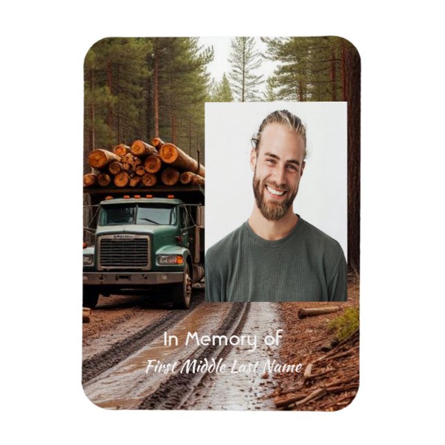 Ímã Log Haul Driver  Memorial Keepsake  (Vertical)