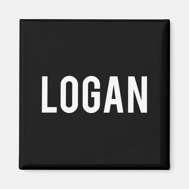 Imã Logan - Cool New Funny Name Fan Gift Tee  (Frente)