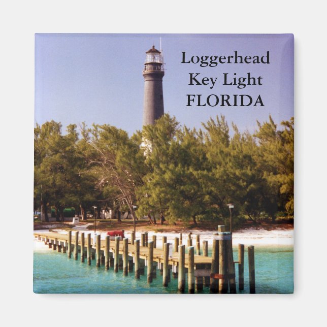 Imã Loggerhead Key Light, Flórida Magnet (Frente)