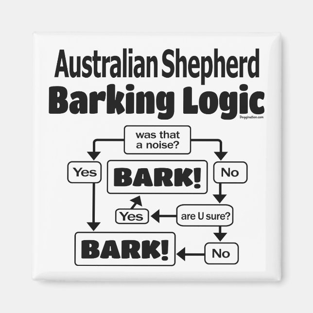 Imã Lógica de Barking de Pastor Australiano (Frente)