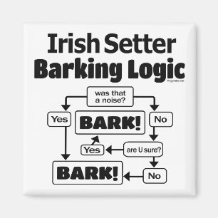 Imã Lógica de Barking do Setter Irlandês