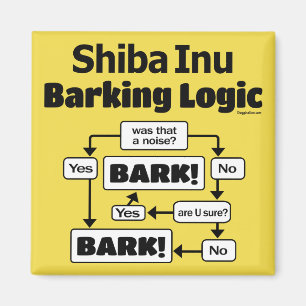 Imã Lógica de Barking Shiba Inu