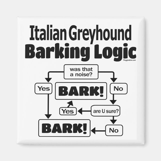 Imã Lógica do Barco de Greyhound Italiano (Frente)