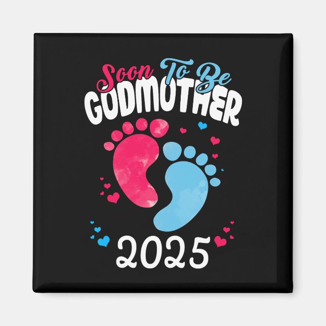 Imã Logo a Ser Madrinha 2025 Anúncio de Gravidez  (Frente)