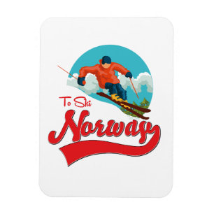 Ímã Logo da Noruega para o Ski.