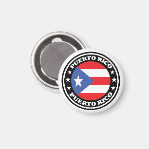 Imã Logo da Ronda Nacional de Bandeira Porto Rico