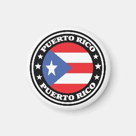Imã Logo da Ronda Nacional de Bandeira Porto Rico