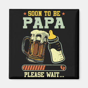 Imã Logo de Anúncio de Gravidez do Futuro Papai Est 20