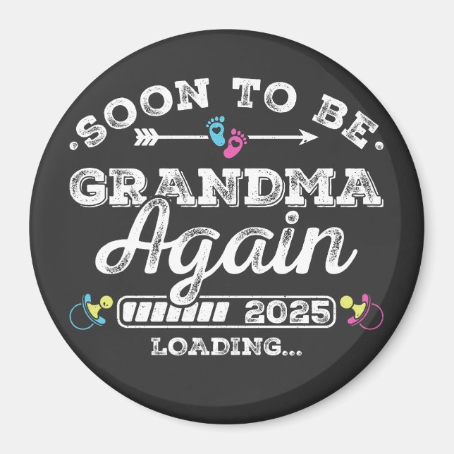 Imã Logo de Logo de Avó Novamente 2025 Círculo de Carr (Frente)