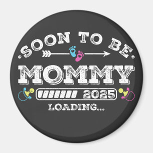 Imã Logo de Logo de Mamãe em Breve 2025 Círculo de Car