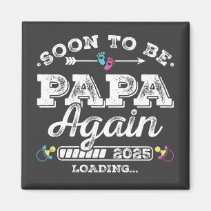 Imã Logo de Papai Novamente em 2025 Carregando Quadrad