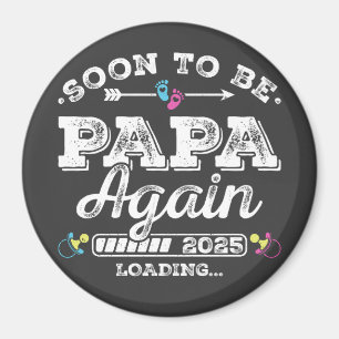 Imã Logo de Papai Novamente em 2025 Círculo de Carrega