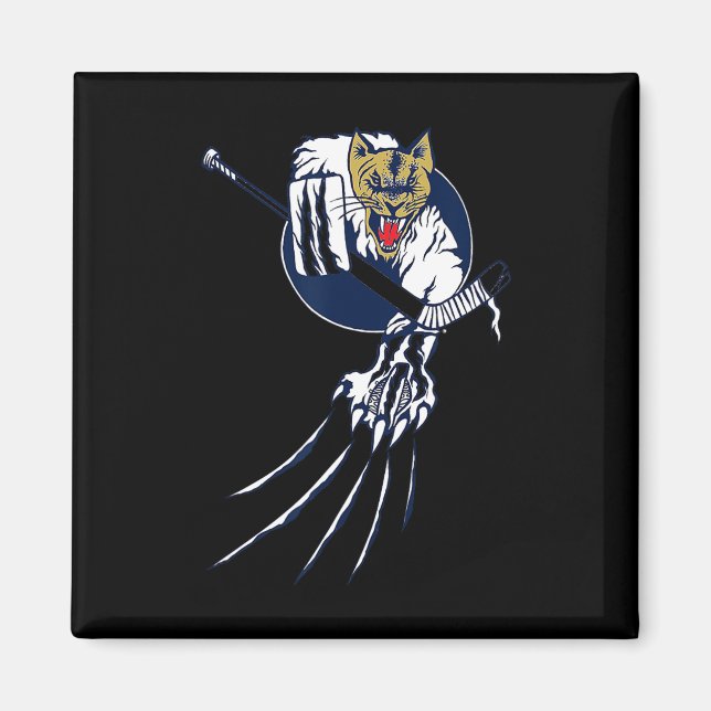 Imã Logo do Goleiro da Fera de Hóquei no Gelo do Gato  (Frente)