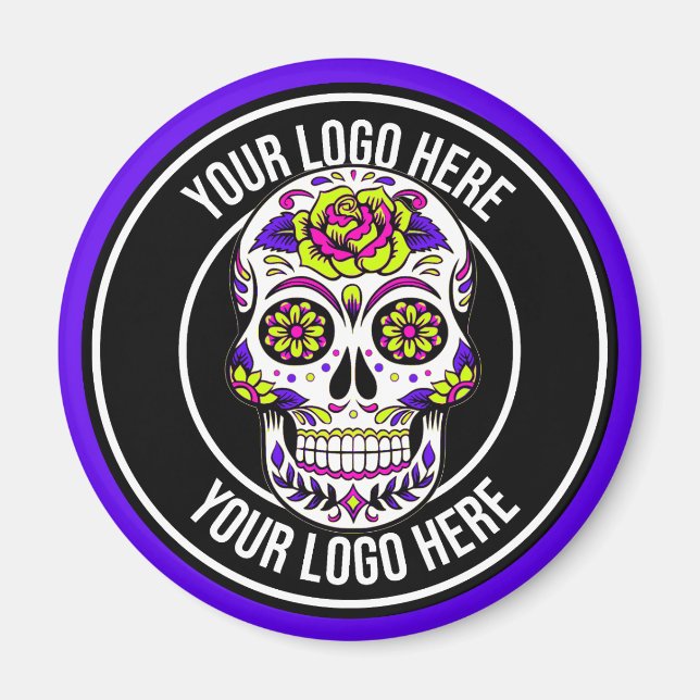 Imã Logo do Roller Derby Roxo Preto (Frente)