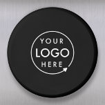 Imã Logo | Empresa empresarial minimalista<br><div class="desc">Um simples modelo de negócios preto personalizado em um estilo moderno minimalista que pode ser facilmente atualizado com o logotipo de sua empresa. Se você precisar de ajuda para personalizar este produto,  entre em contato comigo usando o botão de mensagem abaixo e terei todo o prazer em ajudá-lo.</div>