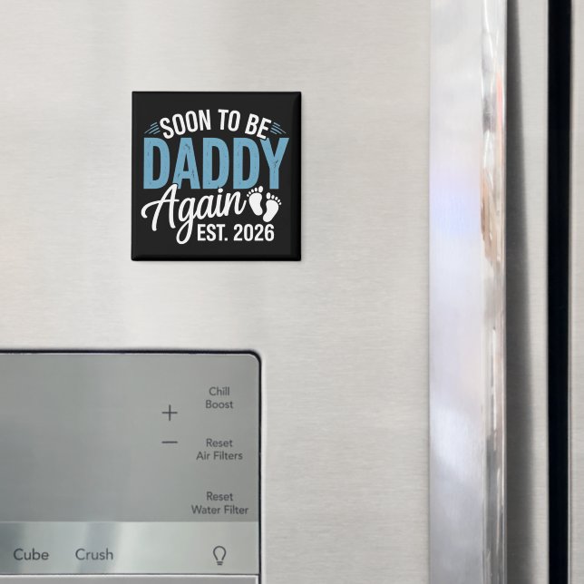 Imã Logo Será Papai Novamente Est 2026 Anúncio de Papa (In Situ (Fridge))