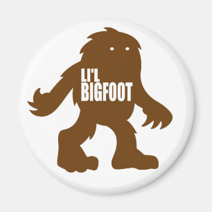 Imã Logotipo adorável de LI'L BIGFOOT - Brown bonito