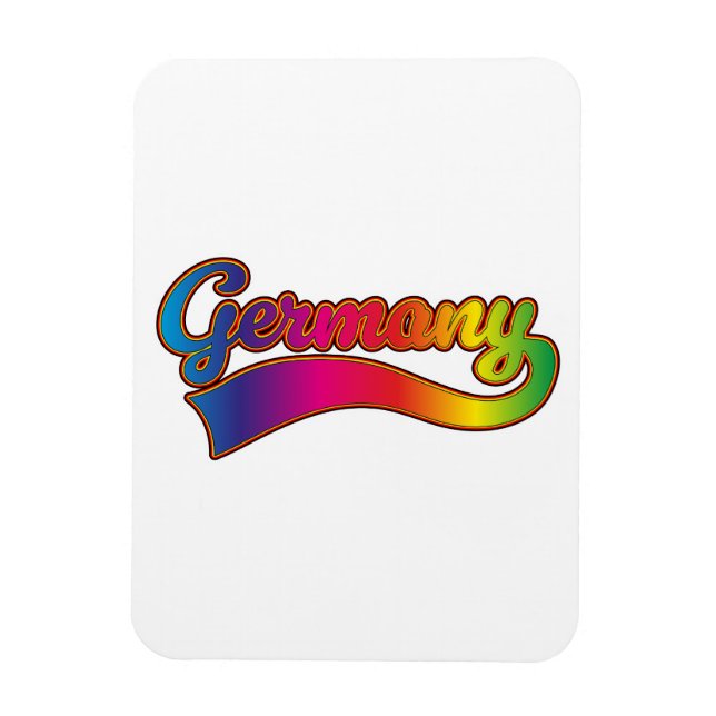 Ímã logotipo alemão Rainbow (Vertical)