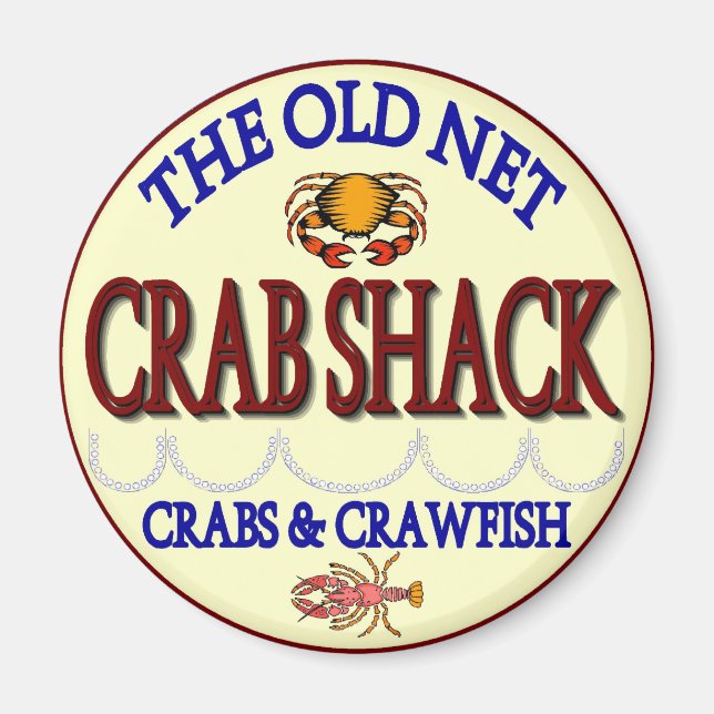 Imã Logotipo antigo do Crab Shack Net (Frente)