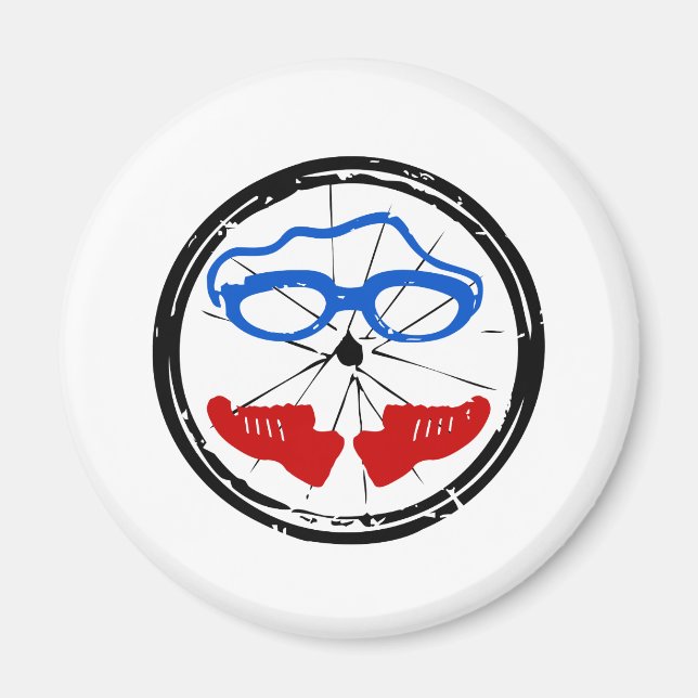 Imã Logotipo artístico legal Triathlon (Frente)