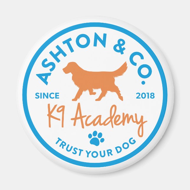 Imã Logotipo Ashton & Co. K9 Academy 2c (Frente)