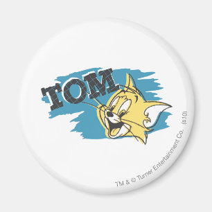 Imã Logotipo azul e amarelo de Tom