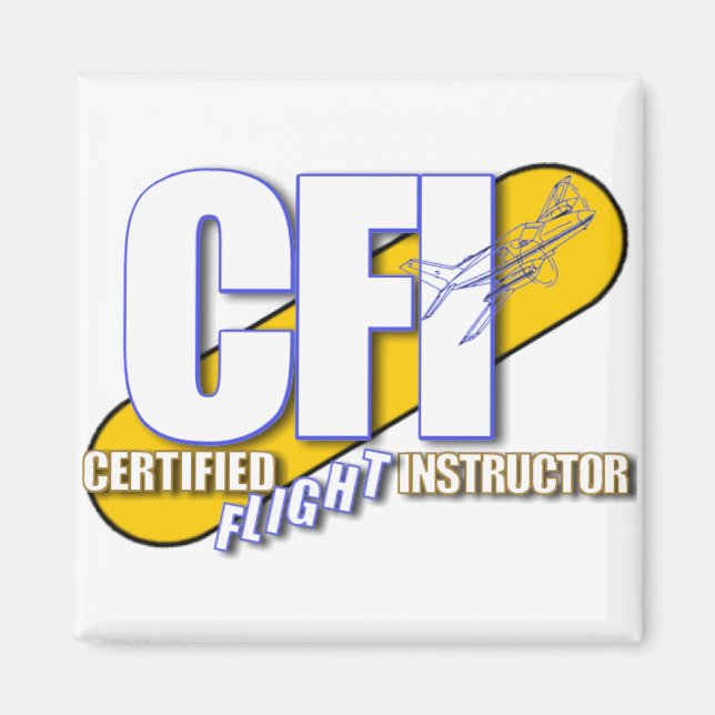 IMÃ LOGOTIPO CFI - INSTRUTOR DE VOO CERTIFICADO (Frente)