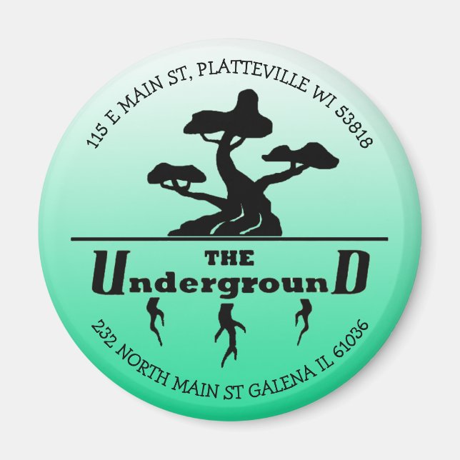 Imã Logotipo comercial e endereçar a apreciação do cli (Frente)