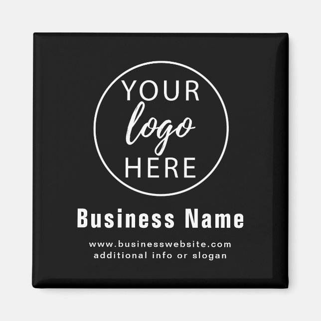 Imã Logotipo Comercial Personalizado Moderno Simples (Frente)