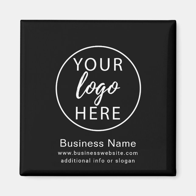 Imã Logotipo Comercial Personalizado Simples (Frente)