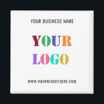 Imã Logotipo da empresa e Promocional de texto Magnéti<br><div class="desc">Cores e fontes personalizadas - Magnet com o logotipo da sua empresa e Promocional de texto Magnets / Gift personalizado para empresas - Adicione seu logotipo / imagem e texto / informações - Redimensione e mova os elementos com a ferramenta de personalização. Escolha / adicione sua cor de fundo favorita!...</div>