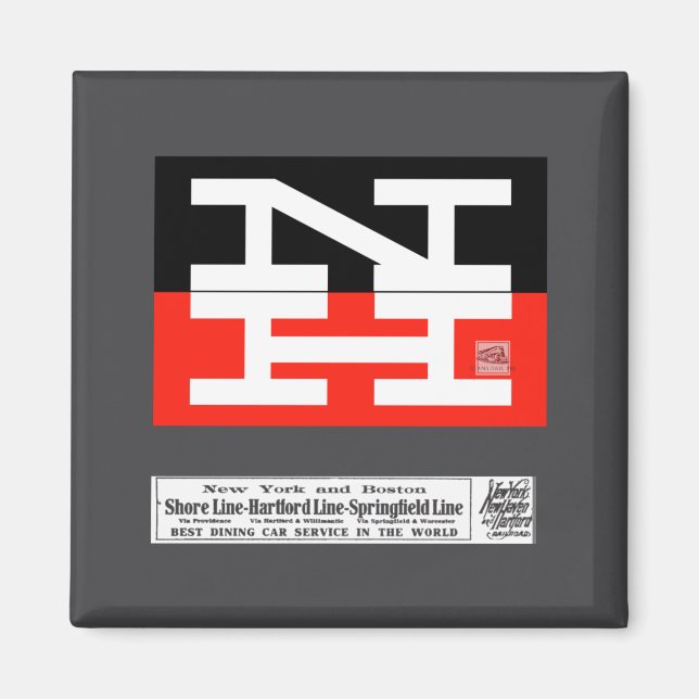 Imã Logotipo da Ferrovia New Haven _1  (Frente)