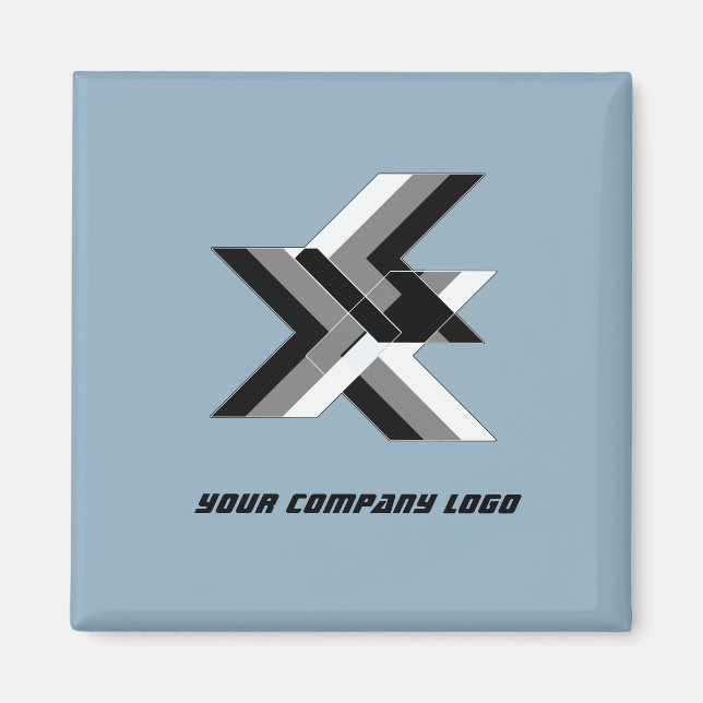 Imã LOGOTIPO DA SUA EMPRESA, personalizado, adicione s (Frente)