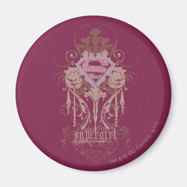 Imã Logotipo da Supergirl Jewel (Frente)
