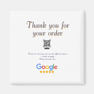 Imã logotipo de avaliação de negócios do Google Scan Q