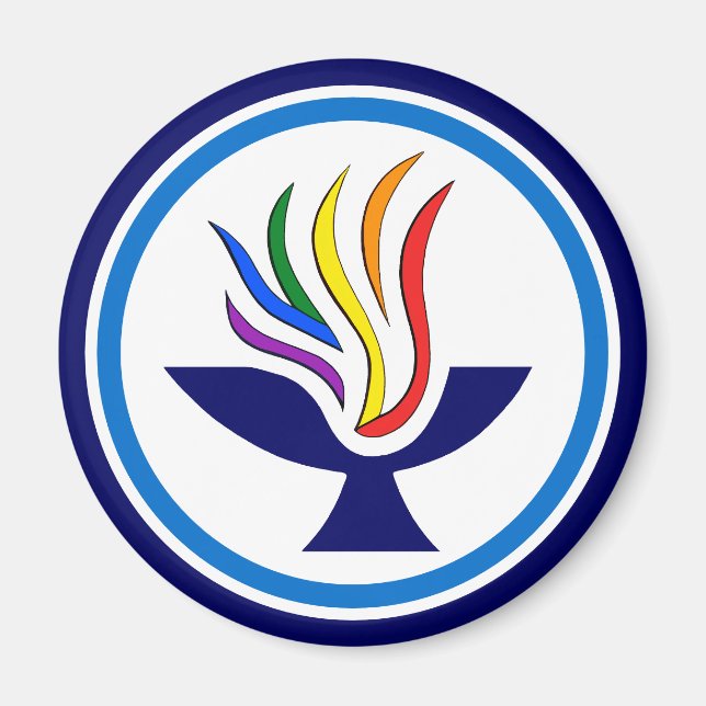 Imã Logotipo de Chalice Flaming TVUUC (Frente)
