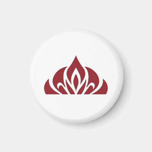 Imã logotipo de chama vermelha em ímã (Frente)