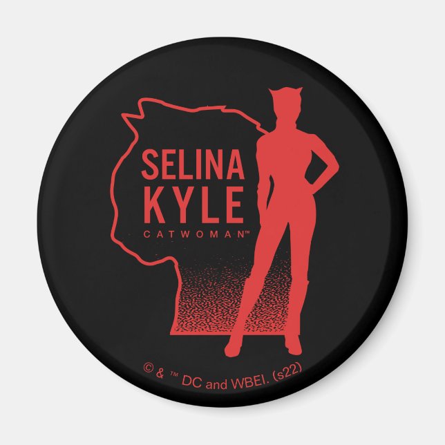 Imã Logotipo de Contorno de Selina Kyle CatWomen (Frente)