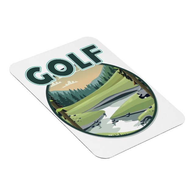 Ímã logotipo de Esportes de Golfe (Lado Direito)