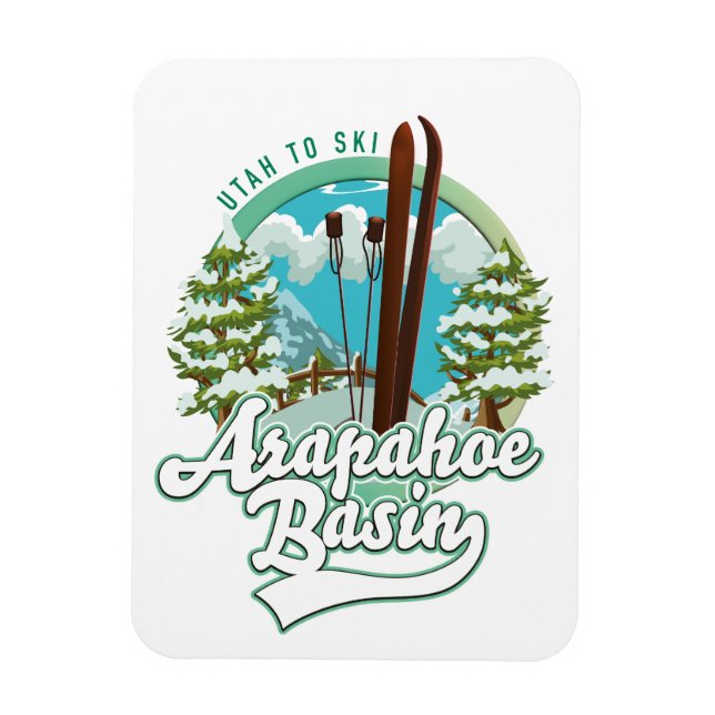 Ímã Logotipo de esqui de Arapahoe Basin Utah (Vertical)